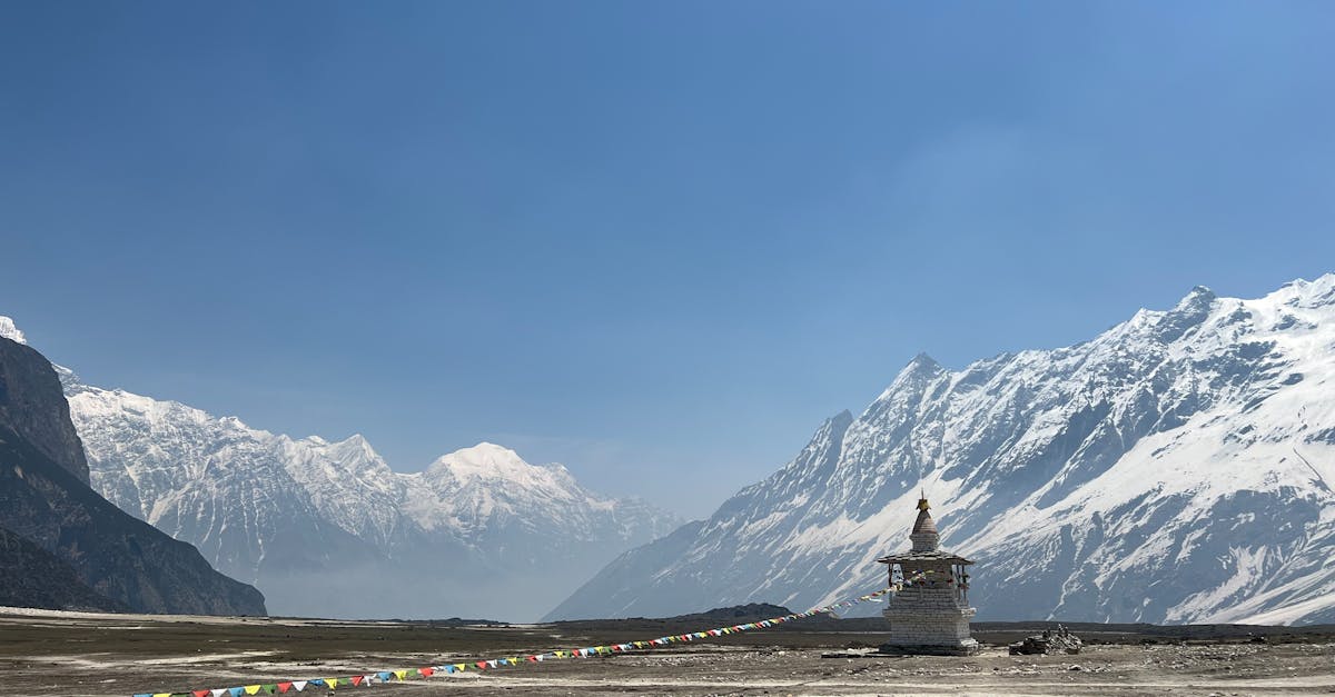 A mountain with a buddhist statue in the middle of it