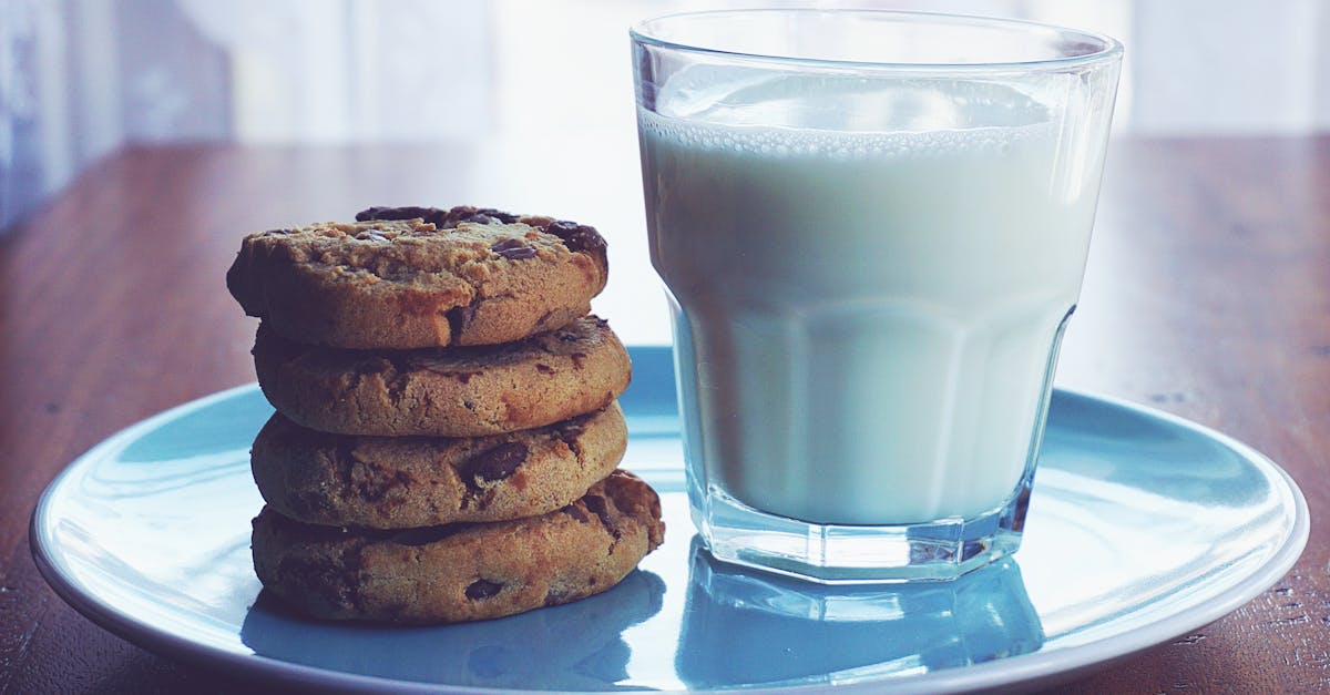 Baked Cookies And Glass Of Milk