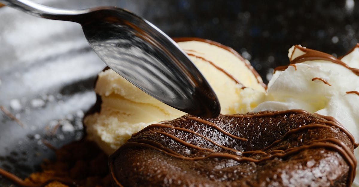 Chocolate Fondant with Ice Creams