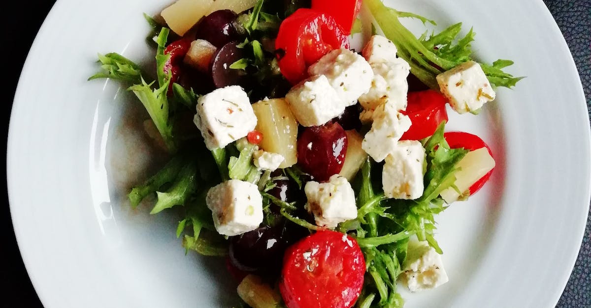 Vegetable Salad on White Ceramic Plate