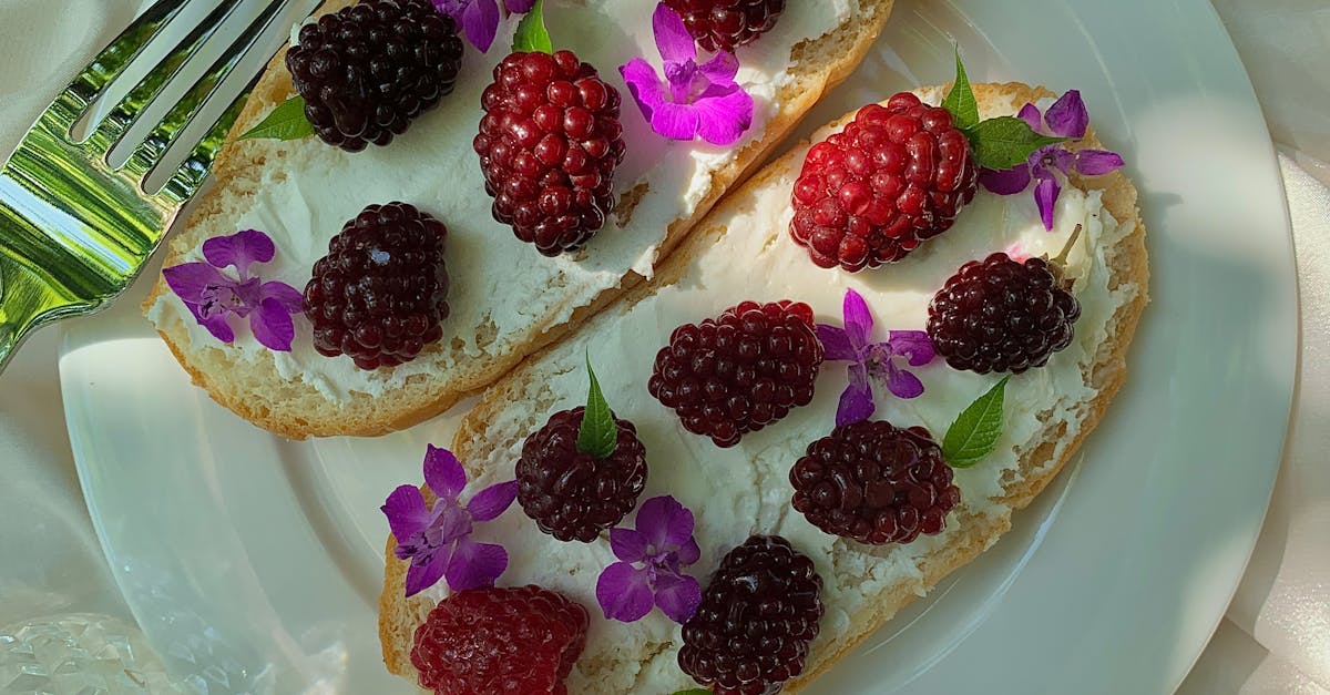 Bread with Flower and Fruit Toppings