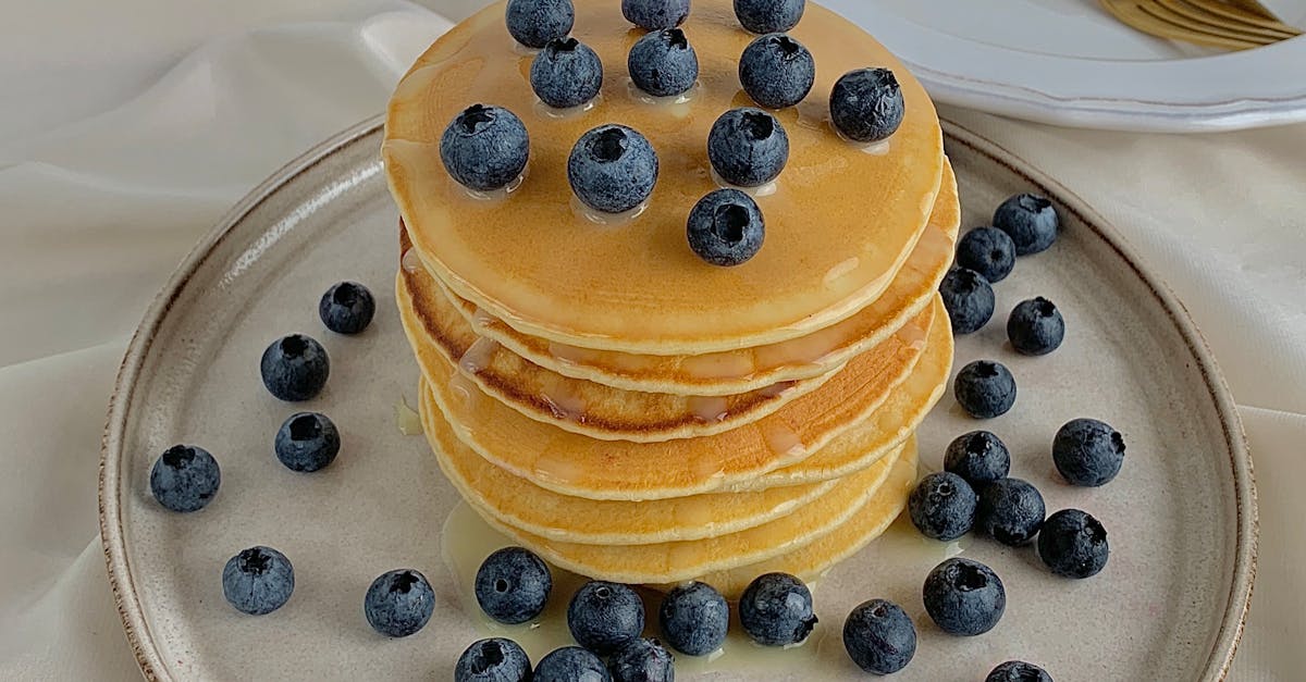 Blueberries on Top of Pancakes