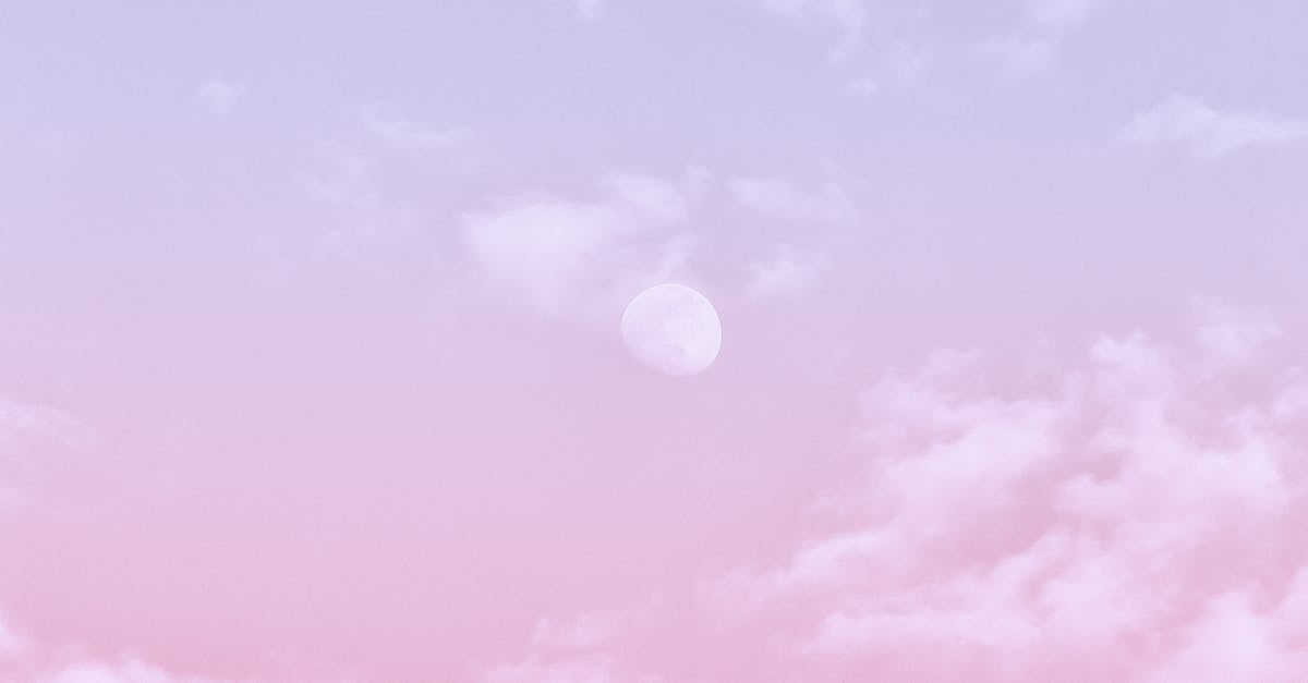 White Clouds in Pink and Blue Clouds