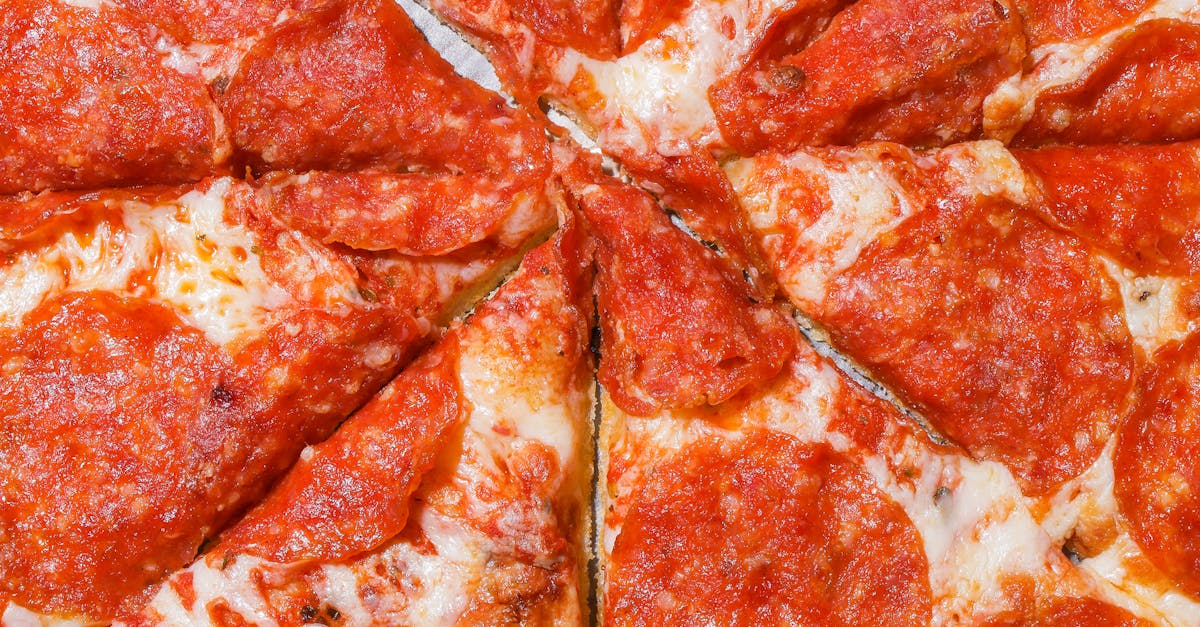 Sliced Pepperoni Pizza In Close-up View