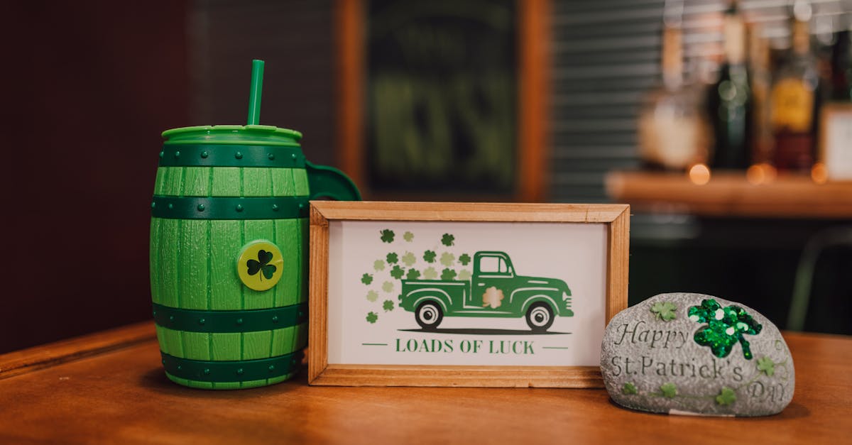 Green and White Ceramic Jar With Lid