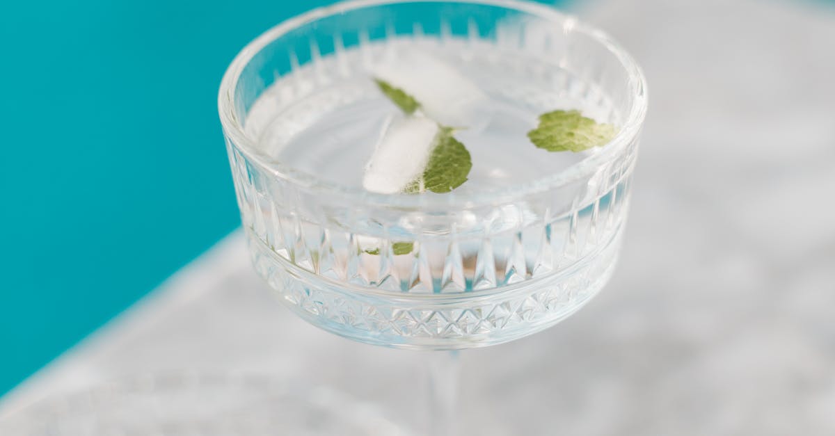 Clear Glass with Mint Leaves 