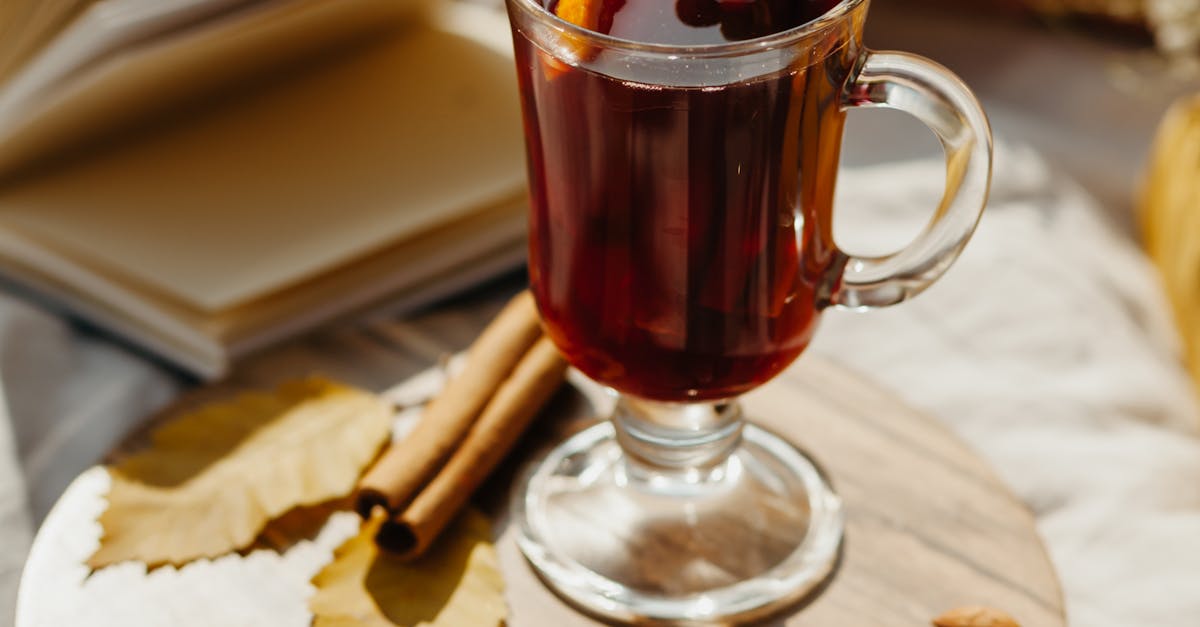 Cinnamon Drink on a Clear Drinking Glass