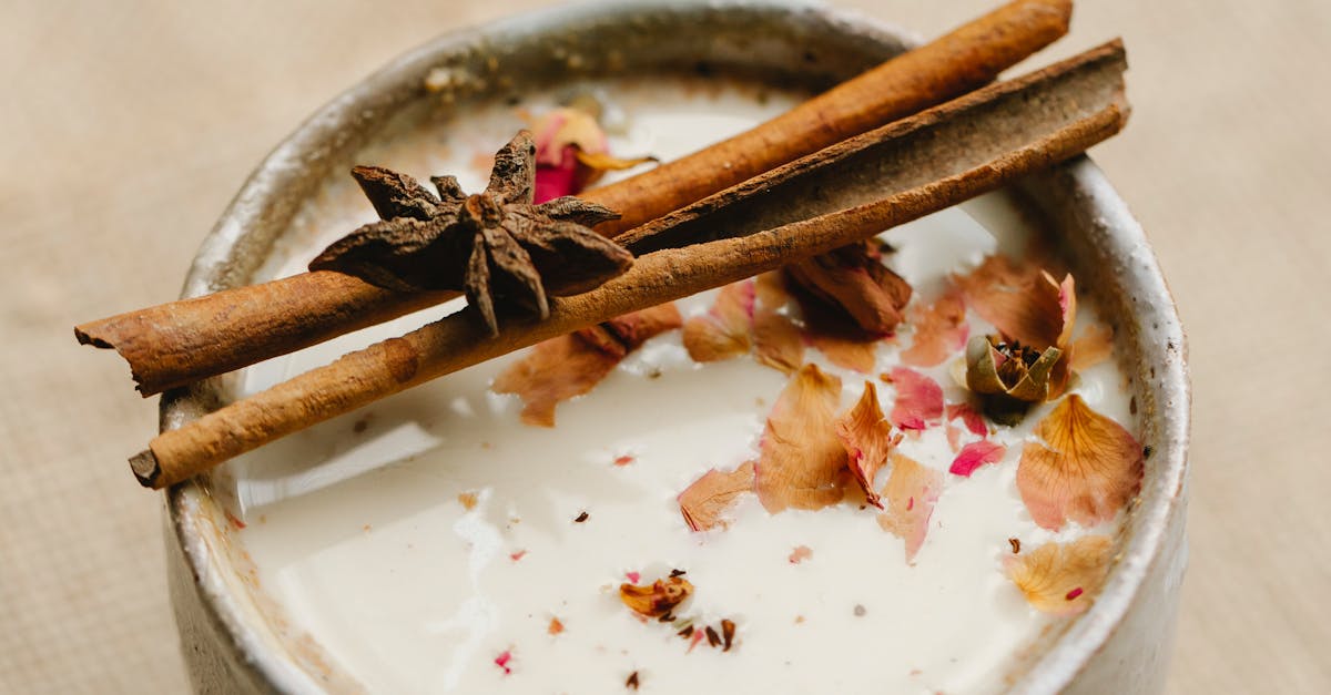 Cup of masala chai on table