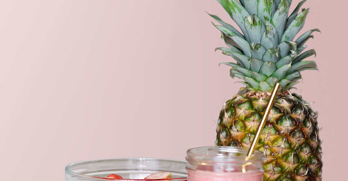 Strawberry Smoothie On Glass Jar